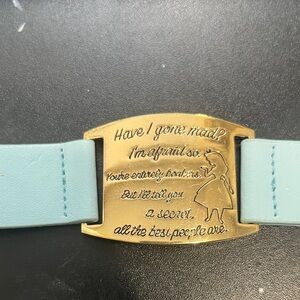 Disney Alice in Wonderland Bracelet - Gold and Blue Leather